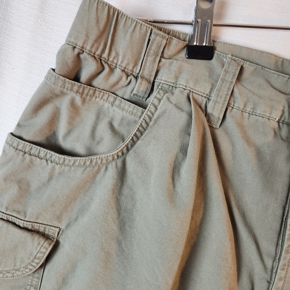 Columbia Mens Olive Green 100% Cotton Cargo Hiking Short Size 34 - Picture 5 of 11